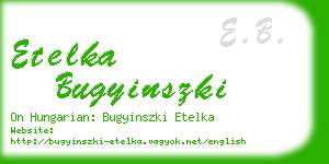 etelka bugyinszki business card